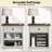 1 Drawer Sets Nightstands with Storage Tray and Built-in Charging Station-380112991