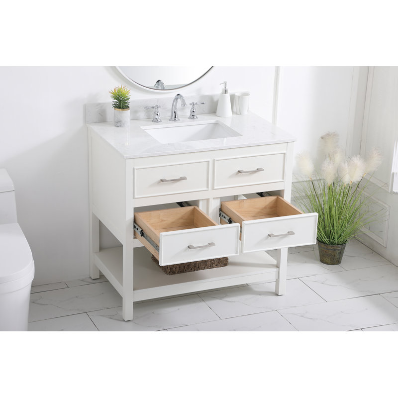Ensemble de meuble-lavabo simple 36 po Sinclaire, Blanc