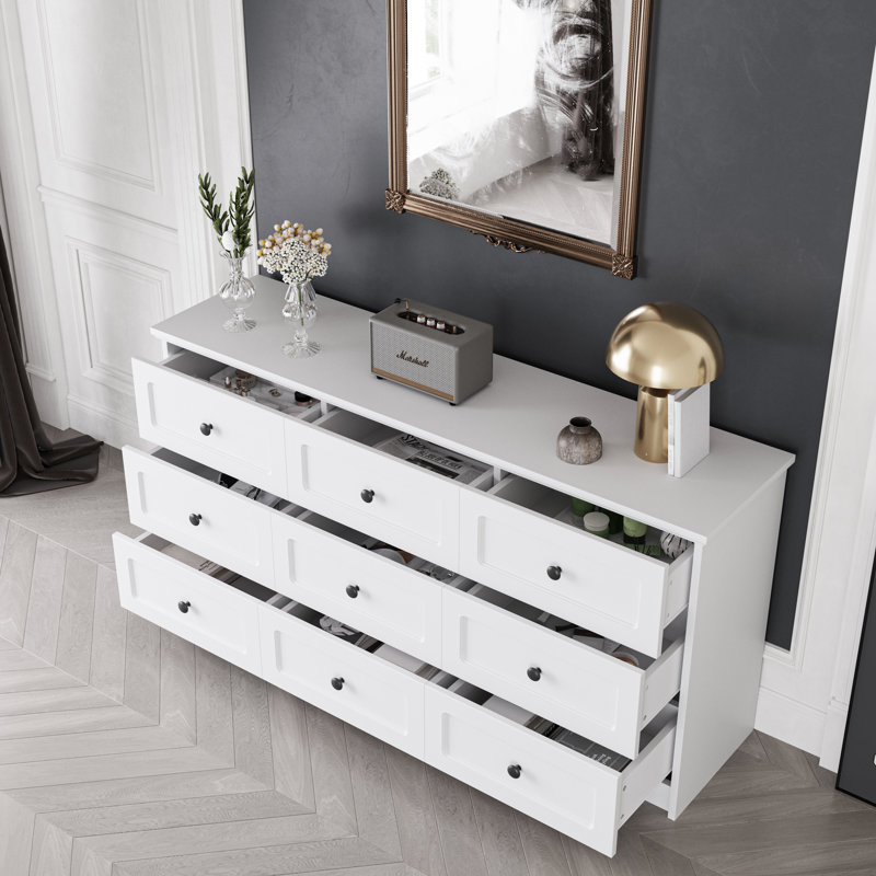 Commodes 9 tiroirs, Blanc