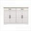 Armoires, buffet de rangement blanc cassé 47,95 po avec 2 tiroirs et 4 portes pour le salon / la salle à manger | Bois aggloméré | Cuisine