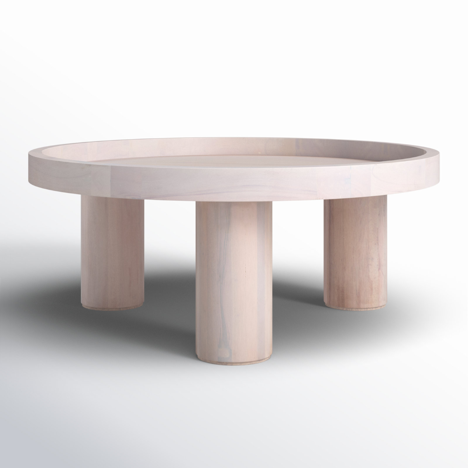 Eleanne Single Coffee Table, White Washed