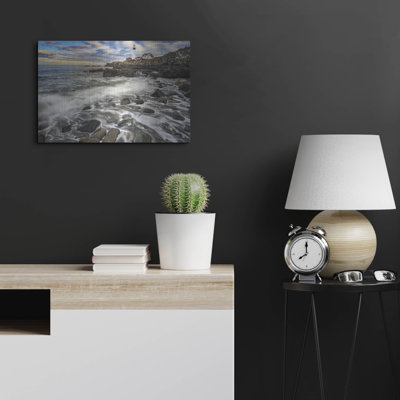 Breakwater Bay 'Rising Tide At Portland Head' by Rick Berk Metal Wall