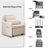 87''W 3-In-1 Convertible Sleeper Chair Bed, 3-Section Extra Length Adjustable Backrest  With 2 Cushions & Storage Bag-1712303260