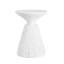 Table d'appoint rétro en marbre blanc tacheté texturé, idéale pour le bureau et le salon, compacte, dimensions 15,5 po, aucun assemblage requis, pour l'intérieur et l'extérieur, x 21 po, idéale pour les petits espaces