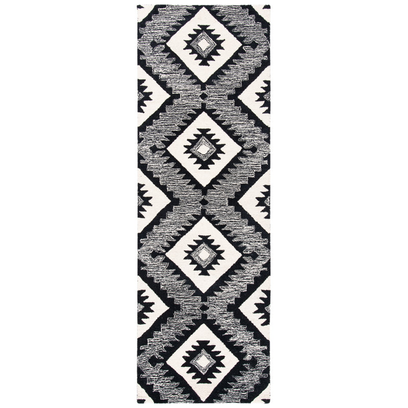 Deyoung Hand Tufted Wool Southwestern Rug, Runner 2'3" x 9'