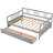Daybed With Two Drawers In Solid Wood - Gray For A Cozy Bedroom Full Size Drawers, Enhancing Room Functionality
