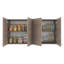 Armoire de cuisine murale Verona avec support à vaisselle intégré et quatre portes-132780352