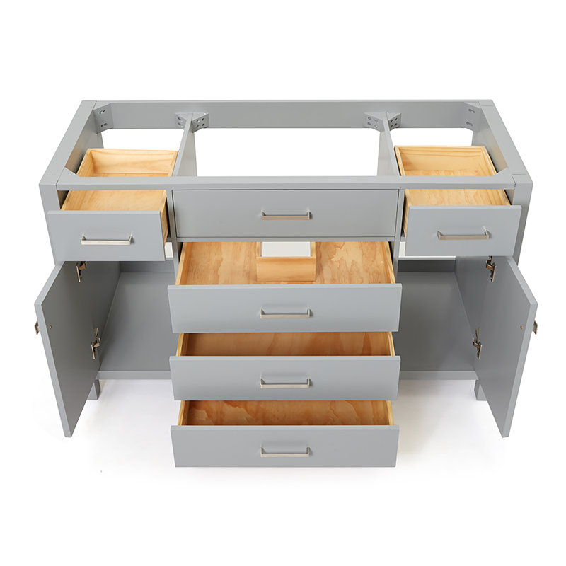 Petrel 54'' Single Bathroom Vanity Base Only, Gray