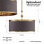 Luminaire suspendu tambour 5 lumières