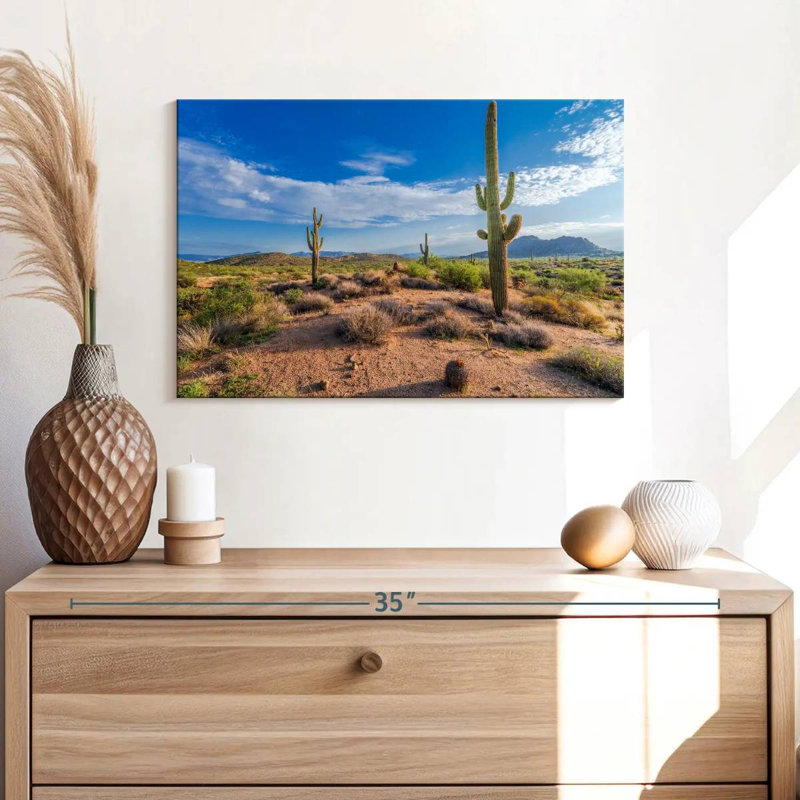 Saguaro Cactus Landscape, 16" H x 24" W
