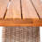 Outdoor 1Pcs Acacia Wood Bench,Teak Finish+ Brown Wicker-1772726647