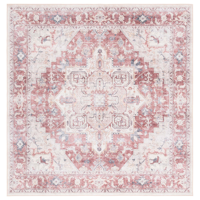 Sarisha Performance Machine Washable Oriental Rug, Square 6'