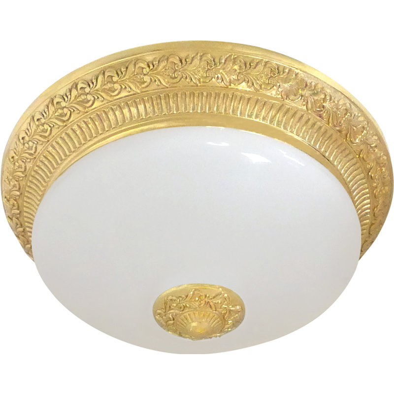 Fosdick Glass Semi Flush Mount, Bright Gold