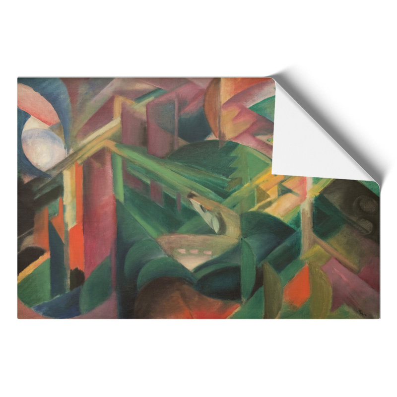 Deer in the Garden by Franz Marc - Frameless Print, 59cm H x 84cm W x 0.1cm D