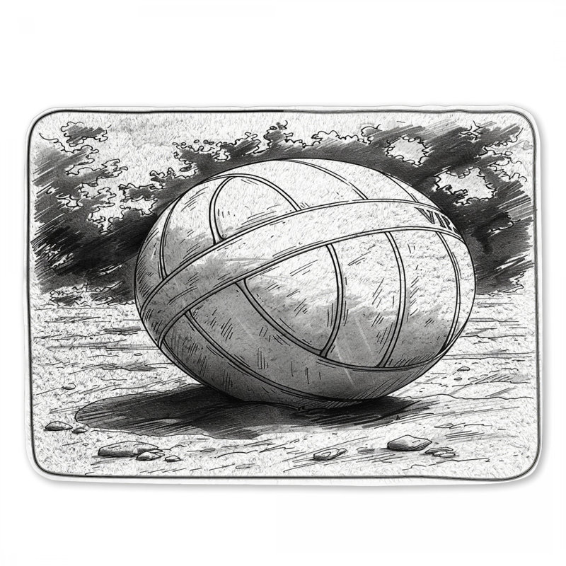 Tapis de bain Volleyball Sports, L 34 po x L 21 po