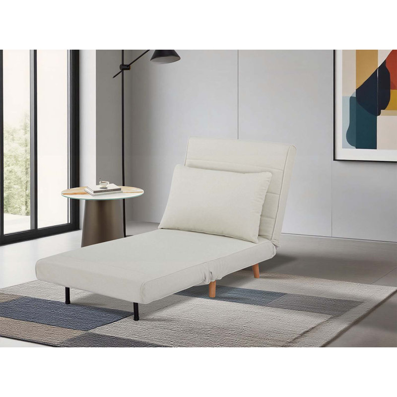 3 In 1 Upholstered Accent Chair For Small Spaces And Multi-Functionality, Beige