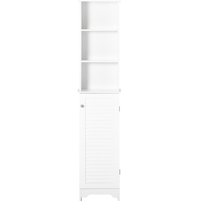 Tour de rangement en lin - 3 tablettes pour optimiser l'organisation de la salle de bain