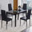 4 - Person Glass Top Four Leg Dining Set