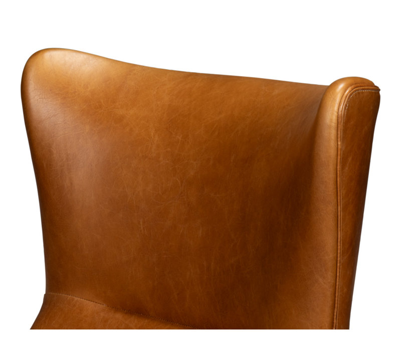 Patron Leather Wingback Chair