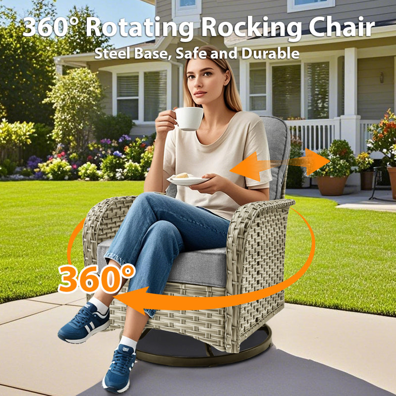 7 Seater Outdoor Wicker Modular Seating Set With Cushions, Modern Modular Rattan Guest Set, Patio Furniture Set With Armrests