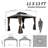 Outdoor Galvanized Steel Patio Gazebo with Double Roof-123281490-123281488
