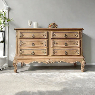American-style carved drawer accent chest