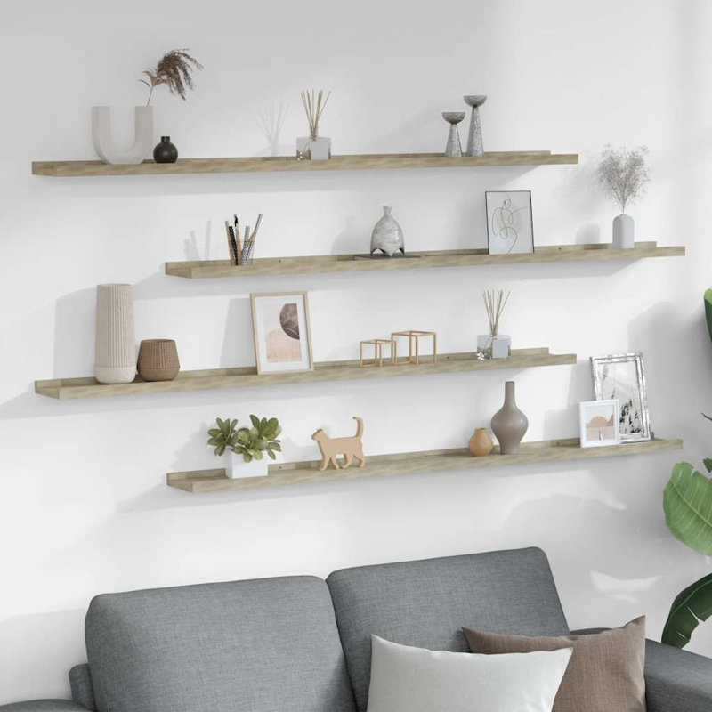 Floating Shelf, 1.2'' H x 45.3'' W x 1.2'' D, Oak