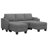 Chenille Upholstered Living Room Storage Sofa With Cupholders-1348063216