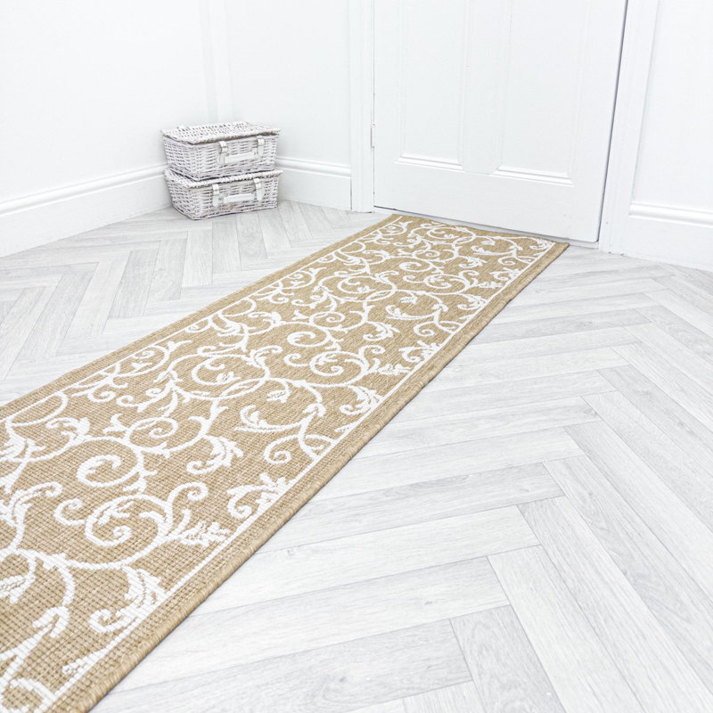 Runner Damask Flatweave Area Rug, Runner 60 x 150 cm
