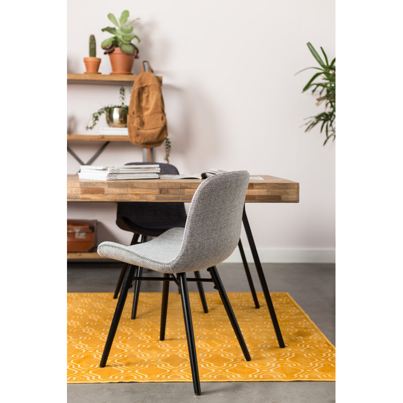Upholstered Dining Chair, Light Gray