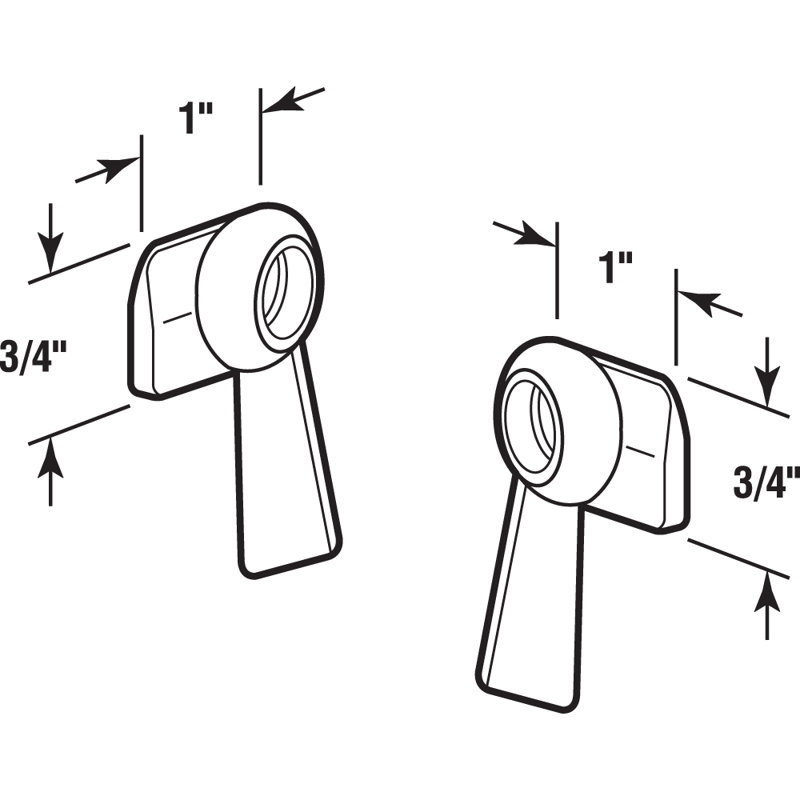 Serrure de fenêtre à fenêtre coulée sous pression et à droite Prime-Line (1 paire)