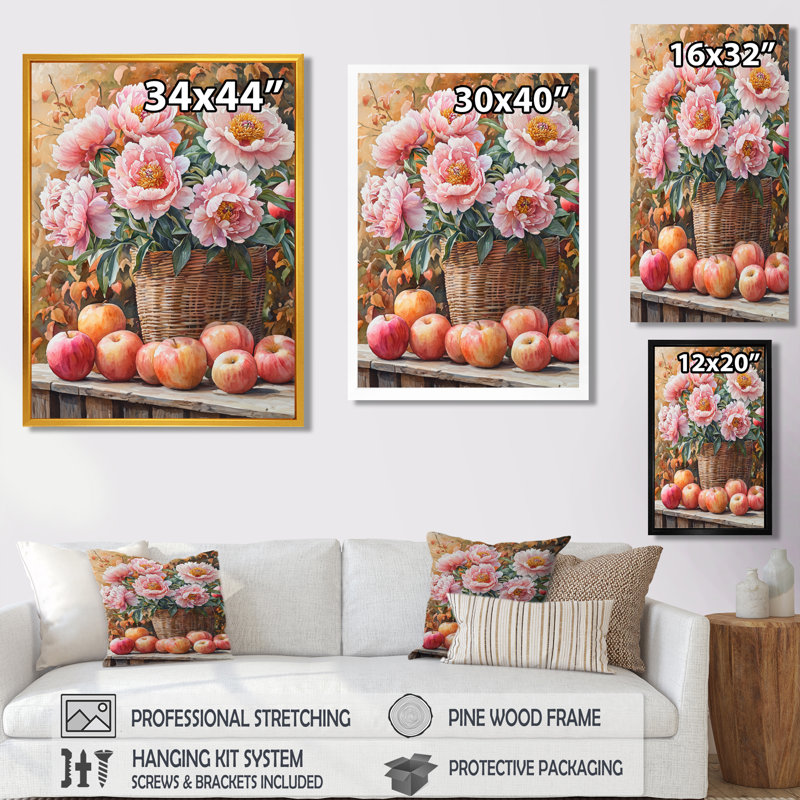 Boyers - Art mural sur toile florale, H 32 po x l 24 po, Toile tendue, Ne s’applique pas