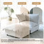 Upholstered Armchair with Footstool-947081470