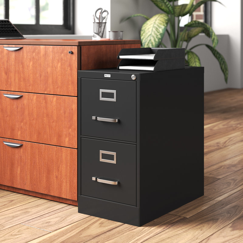 Scalise 15'' Wide 2 -Drawer Steel File Cabinet, Black