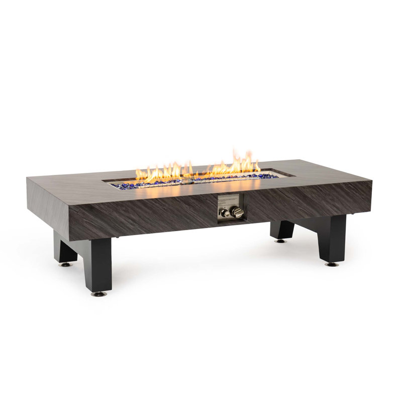 54Inch Iron  Fire Pit Table(Stone)