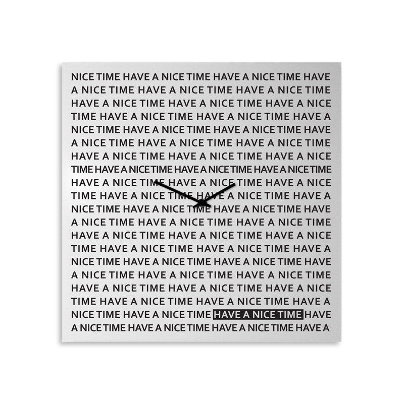 Lowall Metal Wall Clock, White/Black