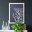 Coraux blancs sur toile indigo bleue C de qualité supérieure - prêts à être accrochés-918046043