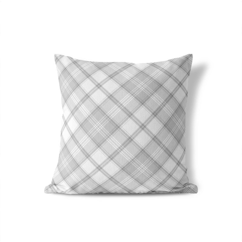 Coussin Diamond, H 16 po x l 16 po, Gris