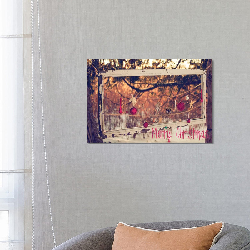 Merry Christmas Ornaments 1 Piece Wrapped Canvas Wall Art, 66.04 cm H x 45.72 cm W x 1.91 cm D