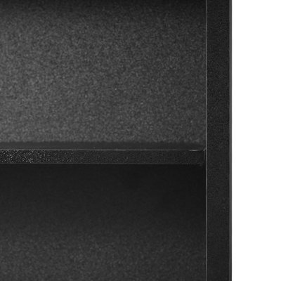 Media Storage Cabinet, 8-Tier DVD Shelf Organizer, 55.91 x 8.66 x 51.18 in Multimedia Storage Organizer for CDs, DVDs, Books & Games, CD Shelf for Living Room, Home Office, Recording Room, Black