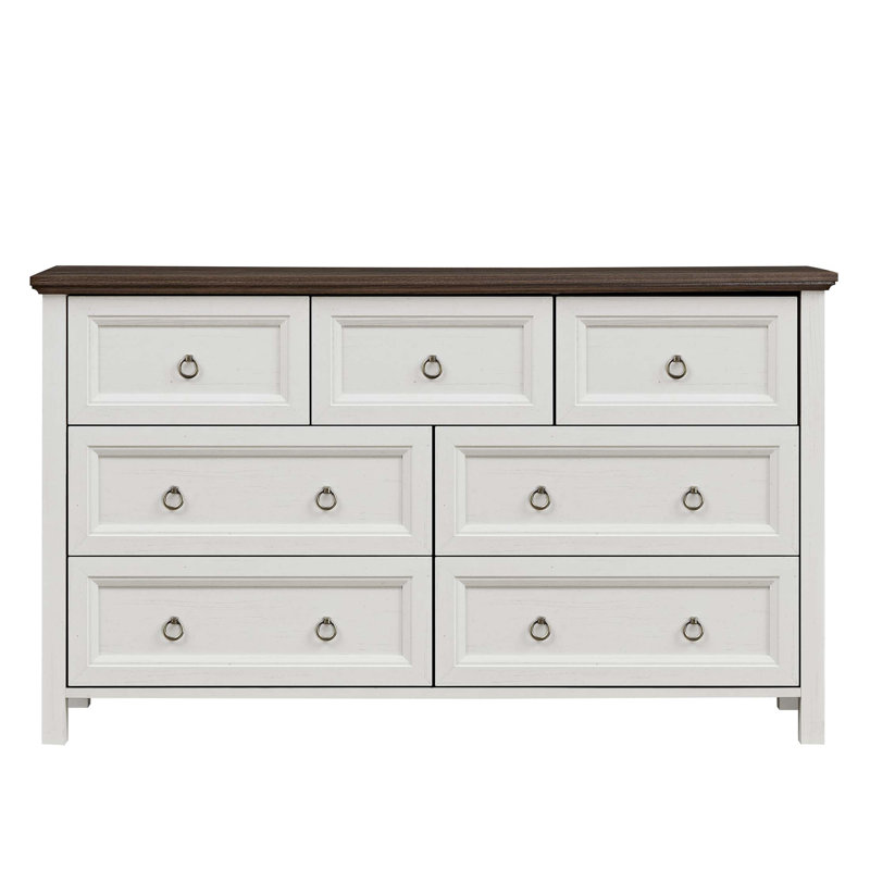 Commode à 7 tiroirs Farmhouse pour chambre à coucher, commode de rangement pour chambre à coucher, salon