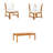3 Piece Lounge Chair with Cushions-812272279