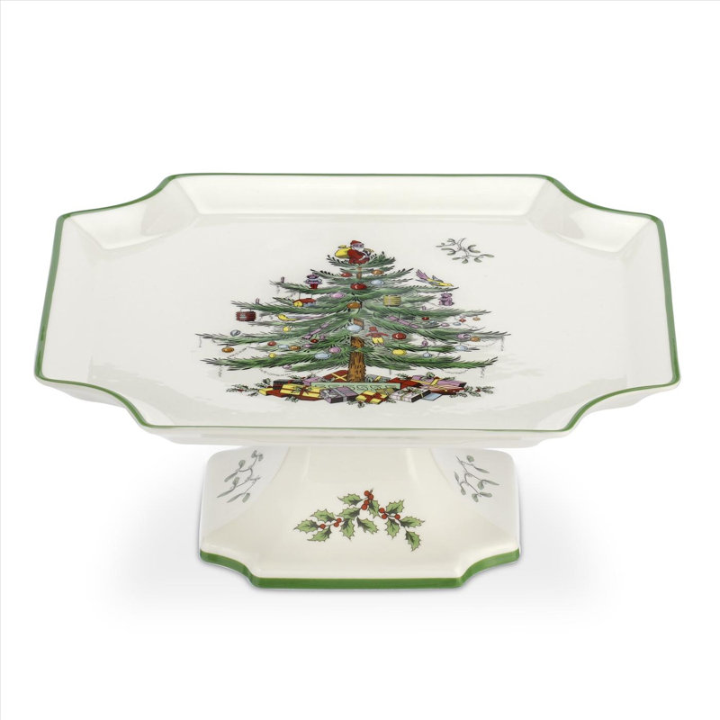 Présentoir à gâteaux d'arbre de Noël Spode