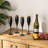 4 Piece Black And Gold Champagne Flutes Glassware