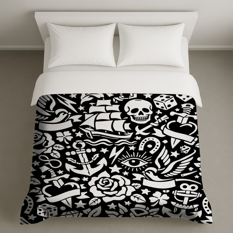 Housses de couette motifs nautiques, King