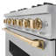 ZLINE Autograph Edition 36" Classic Gas Range w/ 6 Burners & Matte Black Accents-647127277