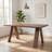 Nory Rectangular Dining Table, Scandinavian Walnut Brown, 63 Inch