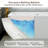 CASAINC 59" Rectangle Acrylic Freestanding Soaking Bathtub With Overflow Hole ＆ Center Drain, Glossy White