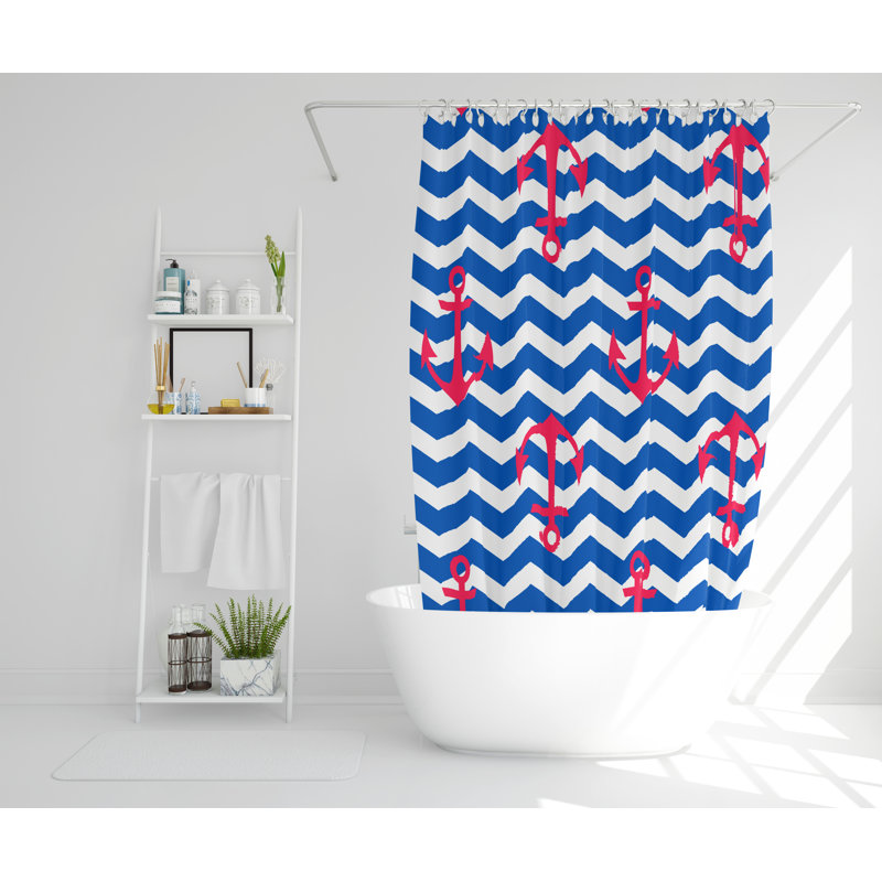 Alma Polyester Shower Curtain, 177cm H x 177cm W