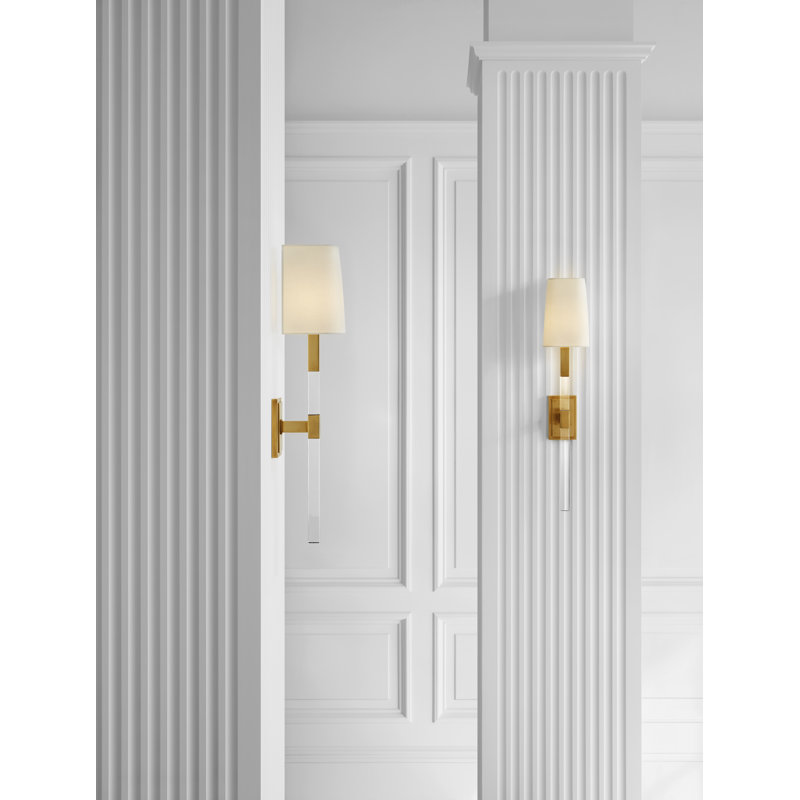 Chapman & Myers Reagan Medium Tail Sconce, Antique-Burnished Brass
